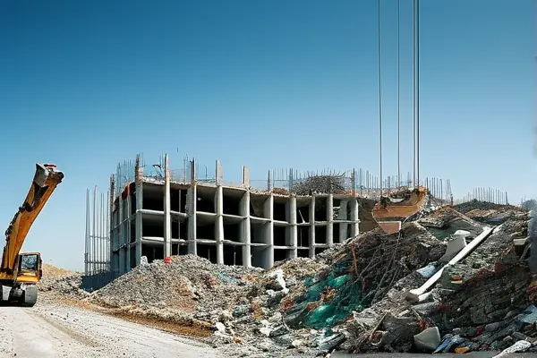 結構拆除垃圾清運施工現場