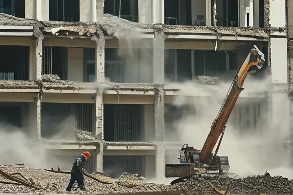 酒店拆除施工現場