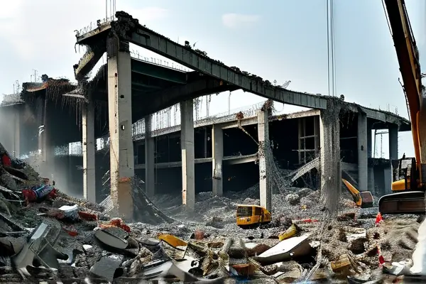 商場結構拆除施工現場實景