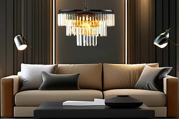 現(xiàn)代家居客廳燈具搭配效果圖
