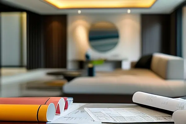 業(yè)主與設(shè)計師討論精裝修預(yù)算