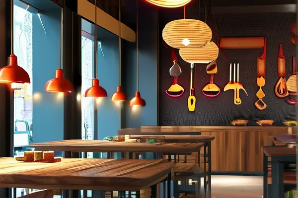 現代風格燒烤店內部裝修效果圖