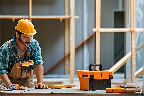 裝修工人正在施工